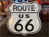 23 x 23” Tin Embossed Route 66 Sign