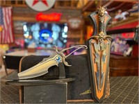 Pair of Metal Fantasy Knives w/Stands