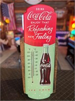 27 x 9” Metal Coca-Cola Thermometer