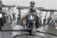 SPECTACULAR NICKLE TRIPLE SLEIGH BELL W/PRISMS