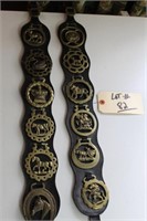 PAIR OF  LEATHER HORSE BRASSES (12)