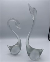 Vintage Glass swans Taiwan