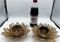 Smoke Brown Capiz Shell Lotus Flower