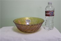 AMBER COLORED CHIP BOWL