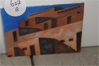 AMATURE ART (ADOBE PUEBLO SCENE)