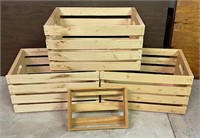 Pine Slatewood Crates