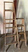4 FT AND 6 FT WOODEN STEP LADDERS