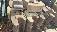 Pallet of Retaining wall blocks.  3 high by 4