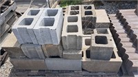 Pallet of cinder blocks.
