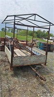 5x8 trailer.  Can be two sections of scaffolding
