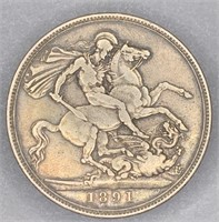 1891 Fine Silver British Crown