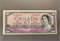 1954 Bank of Canada 10 Dollar Note