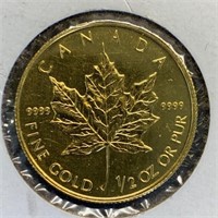RC Mint 1/2 Ounce .999 $ 20Gold Coin
