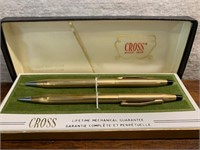 14K Gold Filled Cross Writing Set with Case
