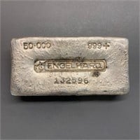 ENGELHARD 50 Ounce .999 Pure Silver Bar
