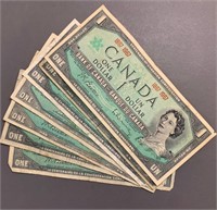 (7) Centennial Bank of Canada 1 Dollar Notes