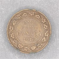 1916 Canadian One Cent Piece-Loose