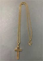 18K Gold Cross/14K Gold Chain
