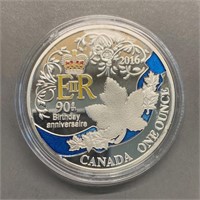 2016 Canada 1 Ounce Silver Queen Elizabeth