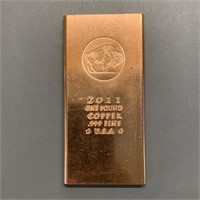 2011 .999 One Pound Copper Bar