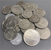 Lot-Canadian Loose Coinage as Shown