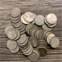 (57) 1963 Canada 25 Cent Pieces Loose