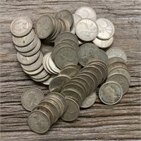 (69) 1964 Canada 25 Cent Pieces Loose