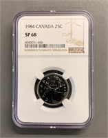 1984 Canada 25 Cent SP68 Graded