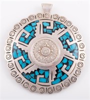 MEXICAN STERLING BROOCH/DROP