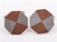 PAIRSTERLING & COPPER CUFF LINKS