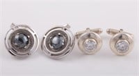 2 PAIR STERLING CUFF LINKS