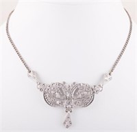 STERLING MARCASITE NECKLACE