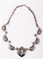 SIAM STERLING ENAMELED NECKLACE