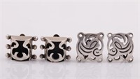 (2) PAIR MEXICAN STERLING CUFF LINKS