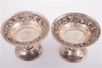 PAIR STIEFF STERLING COMPOTES