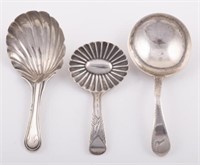 (3) STERLING TEA CADDY SPOONS -HALLMARKED