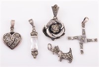 STERLING MARCASITE PENDANTS / CHARMS