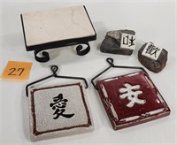 Asian Pottery Trays & More