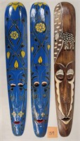 African Carved & Decorated Wood Masks