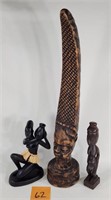 African Carved & Decorated Statues