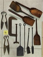 Lot of Old Metal Iron Tools