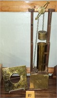 Unique Brass & Wood Water Clock