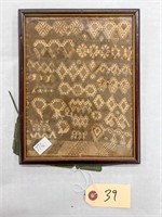 Framed Section of Decorative Lace