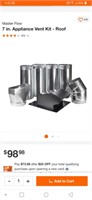 7" appliance roof vent kit