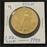 1990 Fine Gold $50 1oz Coin