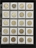 20 Kennedy Silver Half Dollars - All 1964