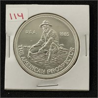 1oz Fine Silver Round - 1985 American Prospector