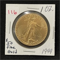 1999 Fine Gold $50 1oz Coin