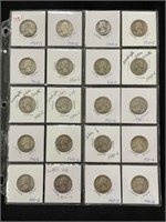20 Washington Silver Quarters (Pre-64 Random Dates