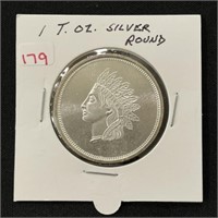 1oz Fine Silver Round -  Liberty Head